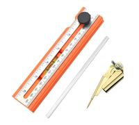 KESOTO 1 Pièce Règle de Menuiserie Instrument de Mesure à Angle Variable avec Niveau pour Scribe Profond Convient Aux Charpentiers Travaux de Rénovatio, 1 Ruler W 1 Compass