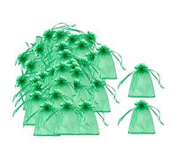 KESOTO 100 Sacs en Filet à Cordon pour Jardin, Idéaux pour Protéger, 13cmx18cm Vert