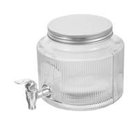 KESOTO 2.5L Distributeur de boisson avec robinet, Distributeur de Boissons Froides, Dispensateur de Boisson En Verre avec Distributeur de Jus de Robinet pour Pique-nique à La Maison, BBQ