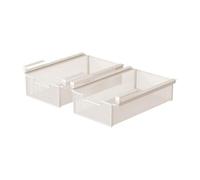 KESOTO 2 Pièces Panier de Rangement Tiroir sous Étagère Corbeille de Rangement Organisateur de Table Support En Métal pour Un Rangement Polyvalent Convenabl, 35x38x12cm