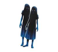 KESOTO 2 Pièces Panneau Halloween Fille Effrayante Plaque Creepy Twins Décoration PVC Imperméable à Piquer pour Jardin Adapté pour Soirée Halloween Décoratio, Style A