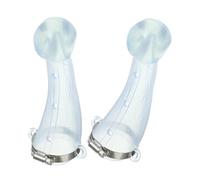 KESOTO 2 Pièces Protège-Cornes Vache Silicone Anti-Fight Couvre-Cornes Souples avec Pinces Arrondis Accessoires Respirants Faciles à Installer pour Bov, S