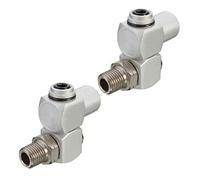 kesoto 2x Connecteur Joint Articulé pour Tuyau Air Comprimé 1/4'' BSP