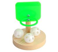 KESOTO 3 Pièces Jouet D'Entraînement Oiseau Jouet Intelligence Jouet Gym Jouet Interactif Mentale Bois PP Adapté Aux Perruches Conures Petits Ois, Panier Rond