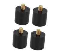 KESOTO 4 Pièces Amortisseur Caoutchouc Cylindre Isolateur Antivibrations Pieds Filetés pour Installation Machine Adapté Aux Environnements Industriels Appare, 3cmx3cm