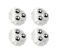 KESOTO 4 Pièces Roulettes à Billes Autocollantes Multidirectionnel Roulette Pivotante à Billes Universelles Quincaillerie pour Organisateurs sous Lit, Blanc, style to 2