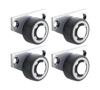 KESOTO 4 Pièces roulettes de Porte de Remplacement Roues Directionnelles de Support Poulies pour Meubles à Glissement Facile et Silencieux Adapté pour Lits, 1.25 Pouces Wheel