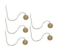 KESOTO 5 Jouets en Sisal pour Chats, Cordes et Boules Interactives pour Animaux, 5.5 cm Jaune