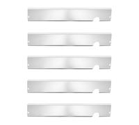 KESOTO 5 Pièces Barre Saveur Remplacement Plaque Chauffante INOX Déflecteur Barbecue Couvercle Brûleur Convient pour Terrasse Jardin Barbecue Extérieur, Argent
