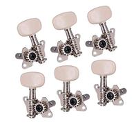 kesoto 6 Mécaniques Metal Machine Guitar Machine (3 Gauche 3 Droite) - Remplacement De La Clé De Réglage Des Cordes Pour Guitare Acoustique Classique (noir)
