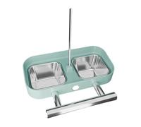KESOTO Accessoire pour Cage D'oiseau : Mangeoire Suspendue avec Double Métal pour Perroquets et Oiseaux de Taille Moyenne. Convient Aux Cages de T, Place Verte