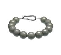 KESOTO Anneau Reteneur de Mât Drapeau Perles Chaîne Métallique Résistante Manchon PVC Utilisation Adapté à Mât de Drapeau Événements Administration, Gris