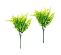 KESOTO Artificial Persian Grass Verdure Artificielle Fougère Décorative Pp Imitation Plante Verte Entretien Sans Eau pour Création Paysagère et Mur Végétal A, 2 Pièces