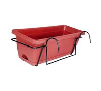 KESOTO Bac à Fleurs pour Balustrade de Terrasse, Panier de Plantes, Boîte de Fenêtre, Rouge