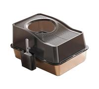 KESOTO Bac à Litière pour Chat avec Couvercle Complet, Entrée par Le Haut, Dimensions 60 X 40 X 35 Cm, Noir