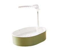 KESOTO Bain d'oiseaux Automatique, Spacieux et Réglable, pour Perroquets, Inséparables, Cacatoès, Perruches et Plus Encore, U Shaped White