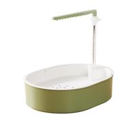KESOTO Bain d'oiseaux Automatique, Spacieux et Réglable, pour Perroquets, Inséparables, Cacatoès, Perruches et Plus Encore, Douche Verte Linéaire