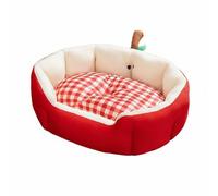 KESOTO Banana Shaped Bed Douillet pour Animal de Compagnie Panier Relaxant pour Chat Coussin Ventilé pour Chien Design Fruit Original Matériaux Anti-Chaleur Adapté à Sommeil Profond, S