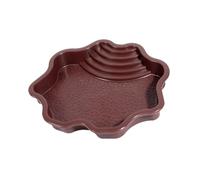 KESOTO Bassin pour Reptiles avec Accès, Bol d'eau pour Tortue, Espace de Baignade, Rouge Brunâtre