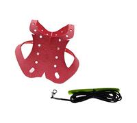 KESOTO Bird Harnais Laisse Réglable pour Pigeons et Perroquets Sangle en Nylon Anti-Morsure pour Entraînement et Contrôle du Vol Extérieur Conception, Rouge