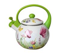 KESOTO Bouilloire émaillée, Théière avec Couvercle, Carafe à Jus, Bouilloire Sifflante,