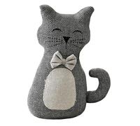 KESOTO Butoir de Porte Chat Décoratif Cale-Porte en Lin Butée de Sol Accessoire Pratique Conception Résistante avec Sable Mignon Adapté à La Maison Hôt, avec Nœud Papillon