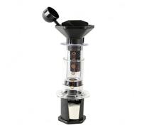 KESOTO Cafetière Portable Manuel pour Brassage Café Compartiment Transparent Base Carrée Stable Entonnoir Large Adaptée Kitchen Compteur Utilisation Journalier, Transparent