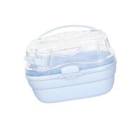 KESOTO Cage de Transport pour Hamsters avec Ventilation Intégrée 20x16x15cm et Bouteille d'eau, Bleu