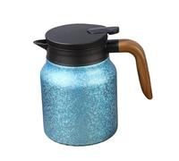 KESOTO Carafe Isotherme 1 Pièce Robuste et Compacte En Acier Inoxydable Théière Isolante avec Filtre à Thé Séparé Grande Capacité pour Boissons Chaudes Adapt, Bleu