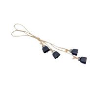 KESOTO Carillons éoliens à Accrocher, Cloches de Vache pour Arbre, Décoration Murale Rustique, Noir