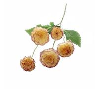 KESOTO Carnation Décoration Fleur de Table Artificielle Bouquet Spray Tige Malléable Détails Fins Tissu Soie pour Mariage Réception Maison Bureau Salon Fête , Marron , 5 Têtes