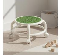 KESOTO Children Rotating Seat Tabouret Enfant Pivotant Siège Roulant Chaise Pivotante Tabouret Bas en Plastique Déplacement Facile Entre et Assise, Orange Vif