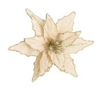 KESOTO Christmas Flower Couronne de Noël Fleur Artificielle Simulation Arrangement Table Décoration En Velours Fer Adaptée à L'Emballage Cadeau Arbre Fête Ma, L'or Champenois