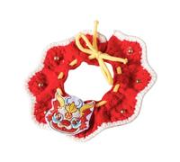 KESOTO Collier de Chat du Nouvel an, Collier de Chaton Fait à La Main, écharpe pour Petit Chien, Chiot