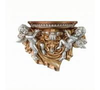 KESOTO Console Murale Élégante Support Mural | Décorative, Compacte, Étagère Murale à 1 Niveau, pr lon, Or