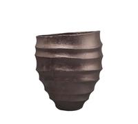 KESOTO Contenant-Pot Métallique Texturé Polyvalent Pot Fleurs en Métal Robuste Vase Table pr lon, Entrée, S