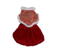 KESOTO Costume Nouvel an Chinois Chat Manteau pour Animal Veste Hiver Pullover en Polyester Confortable Adapté Rassemblement Familial Fête Animaux de Compagn, M