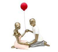 KESOTO Couple Figurine Statuette Artistique En Résine Sculpture Abstraite Décorative pour Table Ornement Moderne de Bureau Adapté à La Décoration de Maison C, Style A