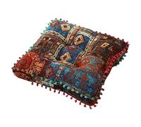 KESOTO Coussin de Chaise Coussin D'Assise Carré et Galette Bohème Tapis de Chaise avec Rembourrage Épais en Tissu Respirant Adapté pour Un Cadeau Le Salon E, Bleu 42x42x8cm