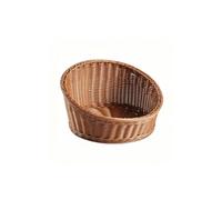 KESOTO Coussin de Repos Tressé Niche Animaux Panier Ovale Accessoire Confort Surface Tressée Structure Solide Convient pour Chiens Chats Appartement, Marron, Moyen 29 9.5/19CM