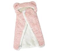 KESOTO Couverture Cape Chien Manteau Doudou Polyester Soyeux Fermeture Ajustable Capuche Thème Ours Adaptée pour Sommeil Animal Moments Pauses à La, Pink M