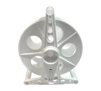 KESOTO Dévidoir Tuyau D'Arrosage Chariot Porte-Tuyau Organisateur Rangement Enrouleur Matériau PP Adapté pour Arrosage Plantes Nettoyage Cour Lavage Voiture, Blanc