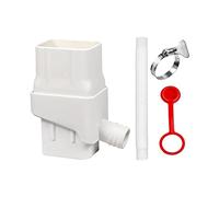 KESOTO Dispositif de Collecte d'eau de Pluie avec Inverseur pour Tuyau Standard de 5,1 X 7,6 Cm et Tuyau de 127 Cm, Blanche
