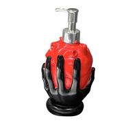 KESOTO Distributeur de Savon Liquide Manuel Design Original avec Base Main Bouteille Pompe Flacon Décoratif pour Lavabos Rangement Savon Adapté, Noir