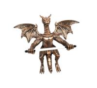 KESOTO Dragon Organisateur Mural Papier Toilette Sculpture Résine Créature Fantastique Distributeur Accent Médiéval Adapté Chambre à Coucher Bureau Salon Déc, Style A