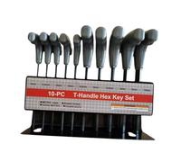 KESOTO Ensemble de Clés Allen à Poignée En T, 10 Outils Hexagonaux pour Réparation, Métrique