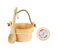 KESOTO Ensemble Seau et Louche pour Sauna, pour Hommes et Femmes, avec Indicateur de Température et D'humidité.