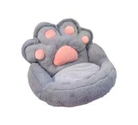 KESOTO Fauteuil En Peluche pour Une Personne, Meuble de Salon En Forme de Patte de Chat, Chaise pour Bureau et Balcon, Gris