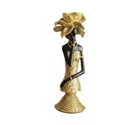KESOTO Figurine Africaine Sculpture Femme Contemporaine Résine Décoration Ornement Table Convient à La Décoration D'Intérieur Bureau et Espace de Vie, Style C