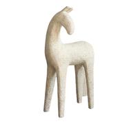 KESOTO Figurine de Cheval Statue Résine Ornement Animal Sculpture Décoration Table Moderne Créative Convient pour Chambre Salon Bureau Décoration Maison Cabi, Beige Grand